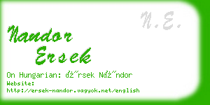 nandor ersek business card